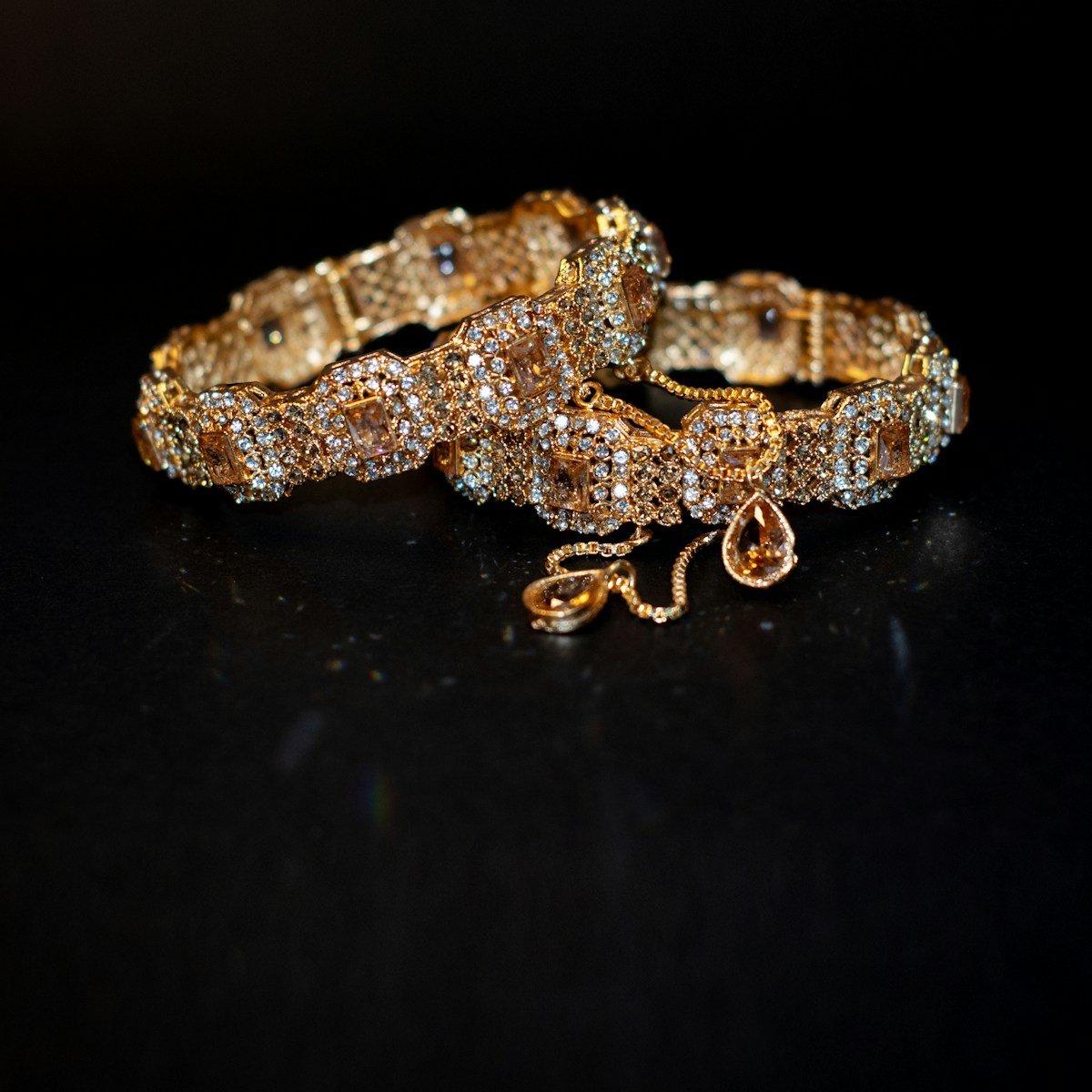 Beaded Ball Gold Bracelet